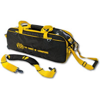 Vise Clear Top 3 Ball Tote Black/Yellow Bowling Bag - BowlersParadise.com