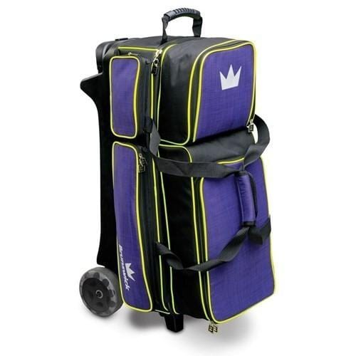 Brunswick Edge Triple Rolling Tote with Shoe Pouch Blue